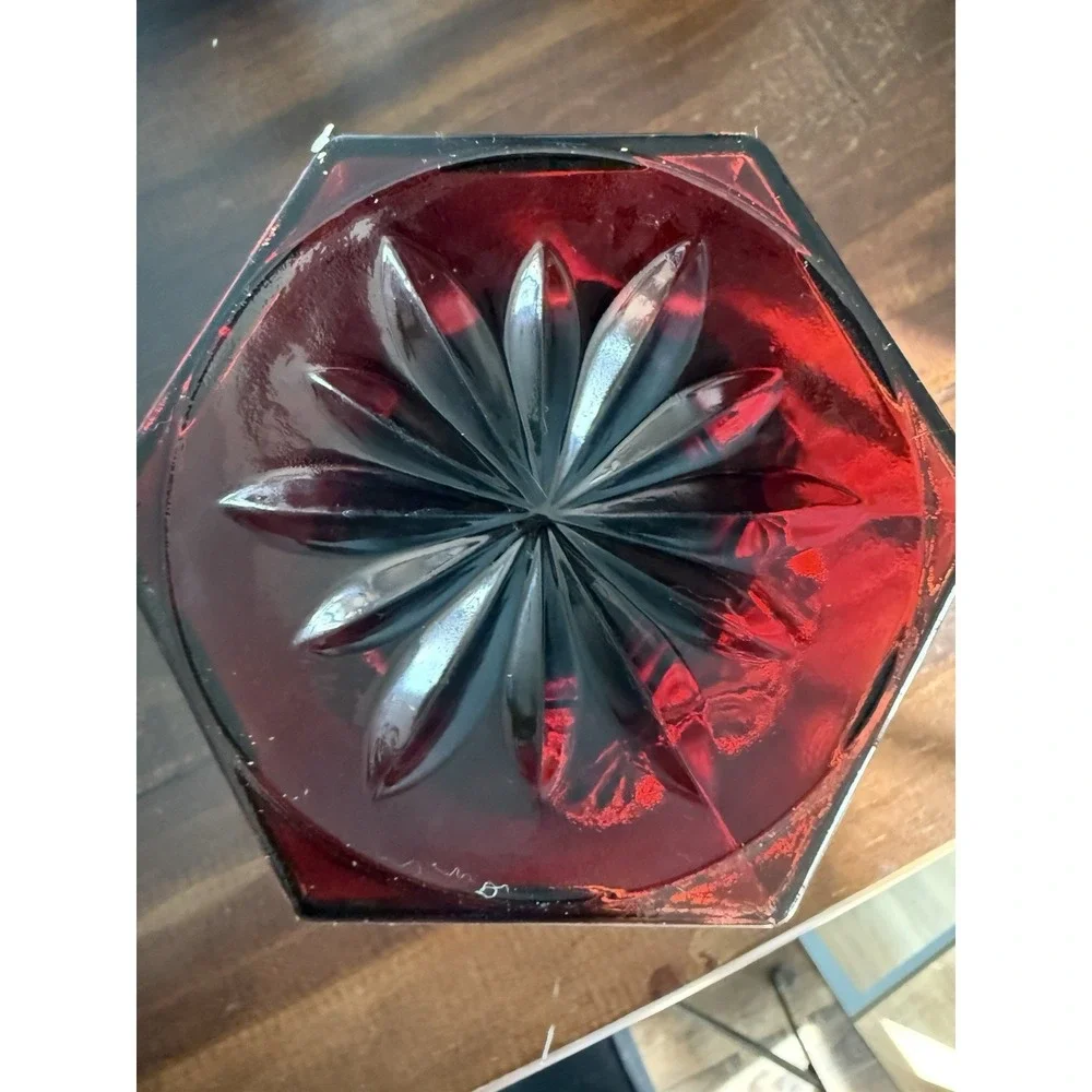 Vintage‎ Luminarc Arcoroc France Red Ruby Glass Pedestal Candy Dish Goblet